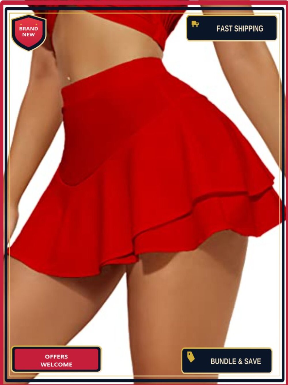 Avidlove Women's Mini Skirt Ruffle Layered Lingerie Skirt Short
